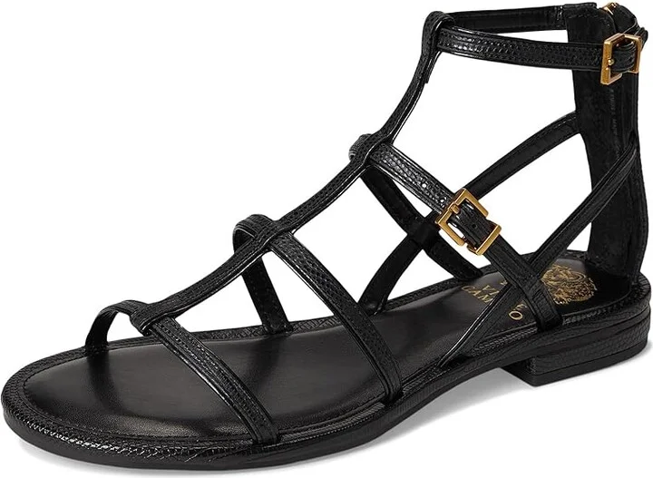Vince Camuto Luane Gladiator Flat Sandals Women's Sandals Black : 5.5 M, Leather/Rubber - Image 5