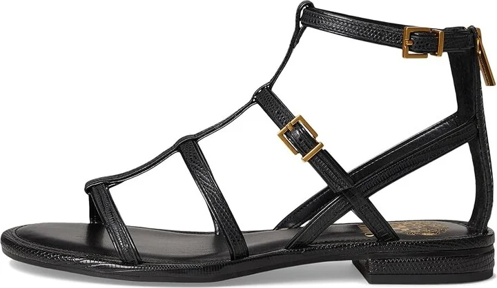 Vince Camuto Luane Gladiator Flat Sandals Women's Sandals Black : 5.5 M, Leather/Rubber - Image 6