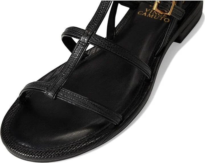 Vince Camuto Luane Gladiator Flat Sandals Women's Sandals Black : 5.5 M, Leather/Rubber - Image 7