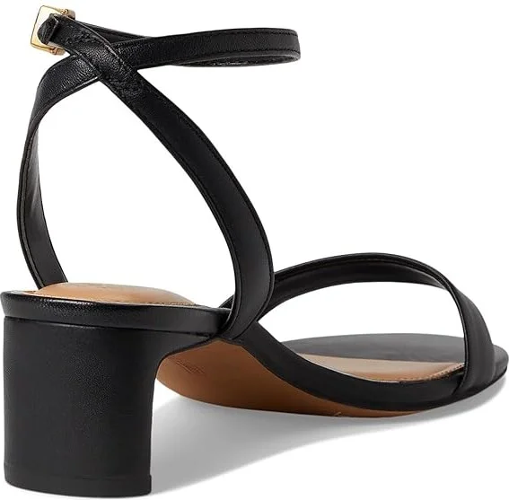 Vince Camuto Lylah Kitten Heel Ankle Strap Sandals Women's Sandals Black : 6 M, Leather/Rubber - Image 4