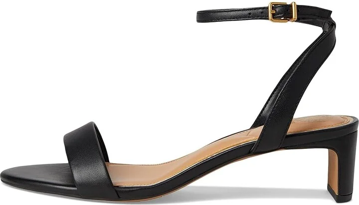 Vince Camuto Lylah Kitten Heel Ankle Strap Sandals Women's Sandals Black : 6 M, Leather/Rubber - Image 6