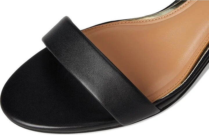 Vince Camuto Lylah Kitten Heel Ankle Strap Sandals Women's Sandals Black : 6 M, Leather/Rubber - Image 7
