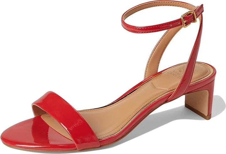 Vince Camuto Lylah Kitten Heel Ankle Strap Sandals Women's Sandals Black : 6 M, Leather/Rubber - Image 11