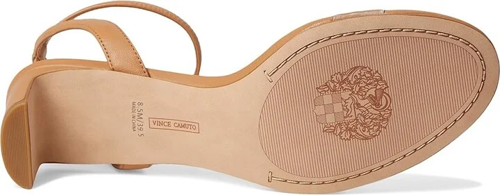 Vince Camuto Lylahs Kitten Heel Ankle Strap Sandals Women's Sandals Travertine/Clear : 7 M, Leather/Synthetic - Image 3
