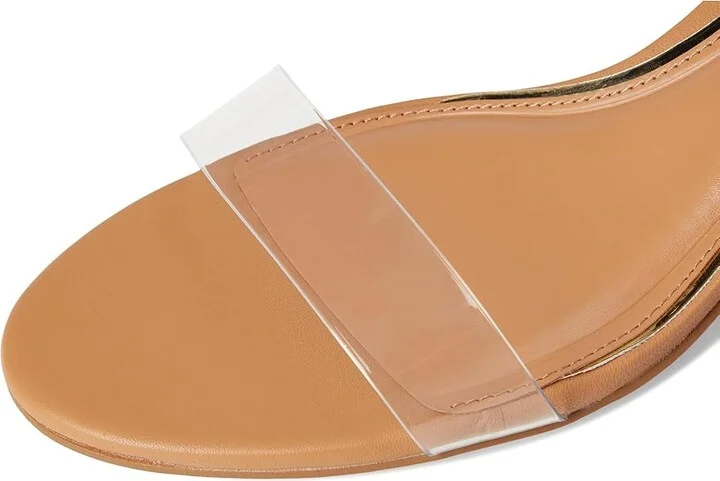 Vince Camuto Lylahs Kitten Heel Ankle Strap Sandals Women's Sandals Travertine/Clear : 7 M, Leather/Synthetic - Image 7