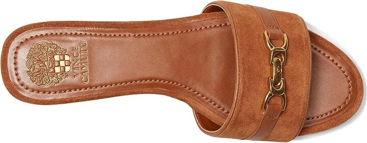 Vince Camuto Maxine Banded Buckle Slide Sandals Women's Sandals Caramello : 11 M, Leather - Image 2