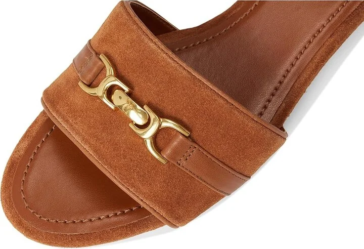 Vince Camuto Maxine Banded Buckle Slide Sandals Women's Sandals Caramello : 11 M, Leather - Image 7