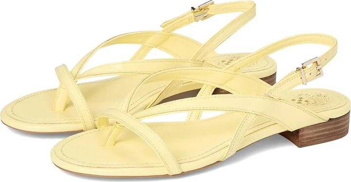 Vince Camuto Melly Strappy Flat Sandals Women's Sandals Sunshine : 6.5 M, Leather