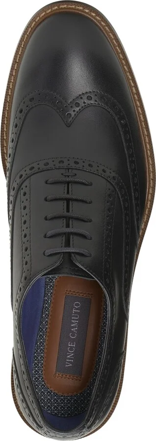 Vince Camuto Men's Lazzarp Wingtip Oxford Dress Shoe - Black/Black - Image 5