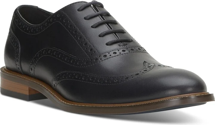 Vince Camuto Men's Lazzarp Wingtip Oxford Dress Shoe - Black/Black