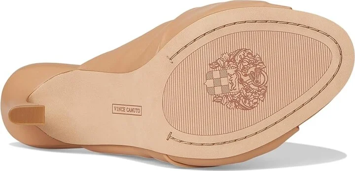 Vince Camuto Patie Buckle Gathered High Heel Sandal Women's Sandals Sandstone : 8.5 M, Leather/Rubber - Image 3