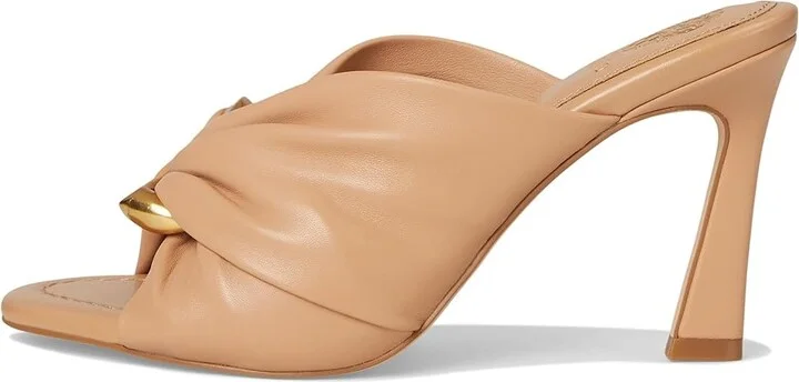Vince Camuto Patie Buckle Gathered High Heel Sandal Women's Sandals Sandstone : 8.5 M, Leather/Rubber - Image 6