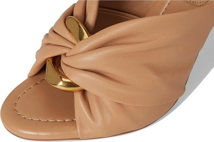 Vince Camuto Patie Buckle Gathered High Heel Sandal Women's Sandals Sandstone : 8.5 M, Leather/Rubber - Image 7