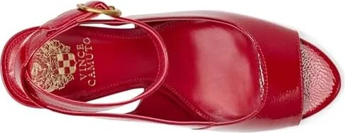 Vince Camuto Pavles Peep Toe High Heel Sandals Women's Dress Sandals Flame : 7 M, Suede - Image 2