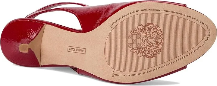 Vince Camuto Pavles Peep Toe High Heel Sandals Women's Dress Sandals Flame : 7 M, Suede - Image 3