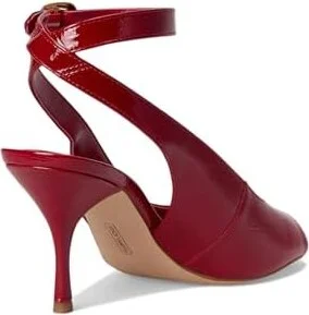 Vince Camuto Pavles Peep Toe High Heel Sandals Women's Dress Sandals Flame : 7 M, Suede - Image 4