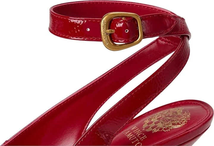 Vince Camuto Pavles Peep Toe High Heel Sandals Women's Dress Sandals Flame : 7 M, Suede - Image 7