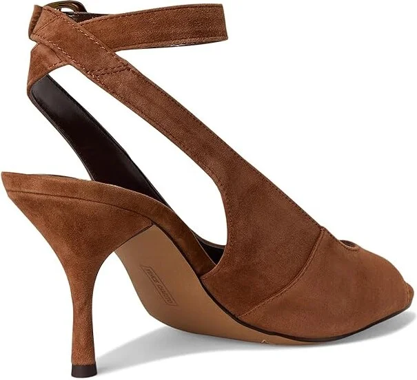 Vince Camuto Pavles Peep Toe High Heel Sandals Women's Dress Sandals Flame : 7 M, Suede - Image 10