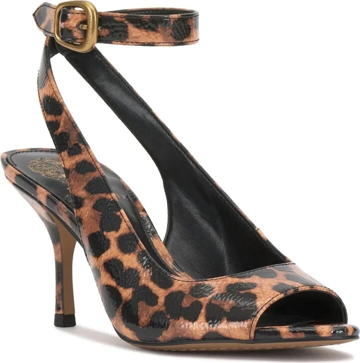 Tan/Black Leopard Print Synthetic