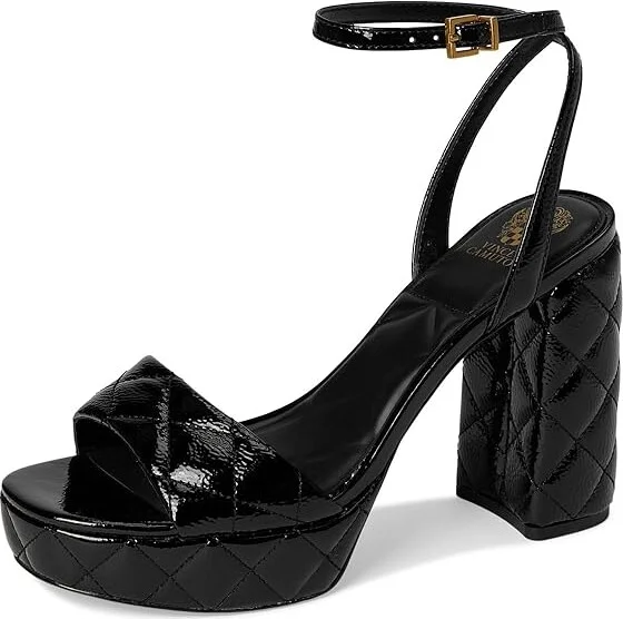 Vince Camuto Pendry Quilted Platform Sandals Women's Sandals Lotus Pink : 8 M, Leather - Image 11