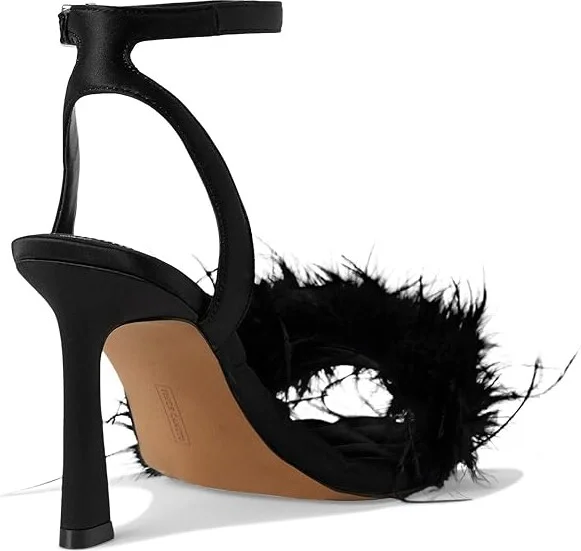 Vince Camuto Penely Feather High Heel Sandal Women's Sandals Black : 7.5 M - Image 4