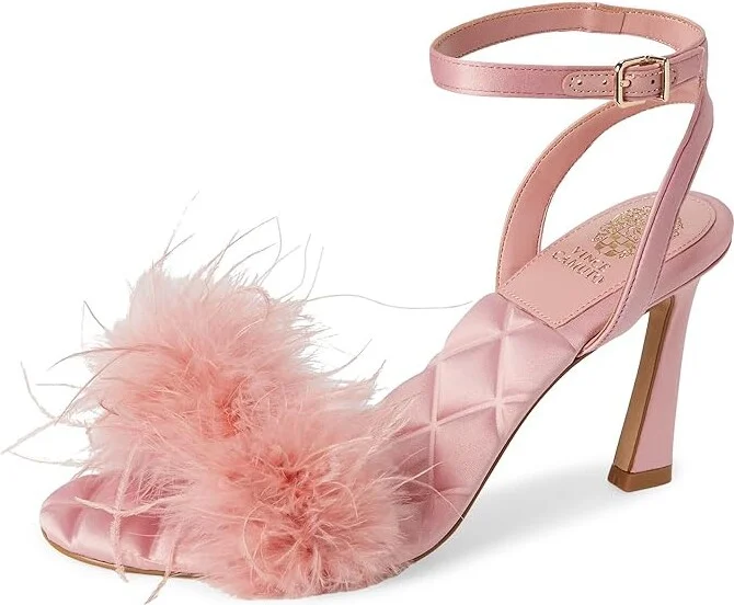 Vince Camuto Penely Feather High Heel Sandal Women's Sandals Black : 7.5 M - Image 11