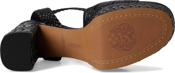 Vince Camuto Pessa Woven Platform Sandals Women's Sandals Black : 9.5 M, Synthetic - Image 3