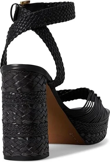 Vince Camuto Pessa Woven Platform Sandals Women's Sandals Black : 9.5 M, Synthetic - Image 4