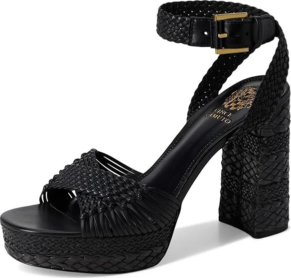 Vince Camuto Pessa Woven Platform Sandals Women's Sandals Black : 9.5 M, Synthetic - Image 5