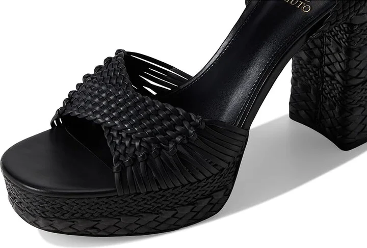 Vince Camuto Pessa Woven Platform Sandals Women's Sandals Black : 9.5 M, Synthetic - Image 7