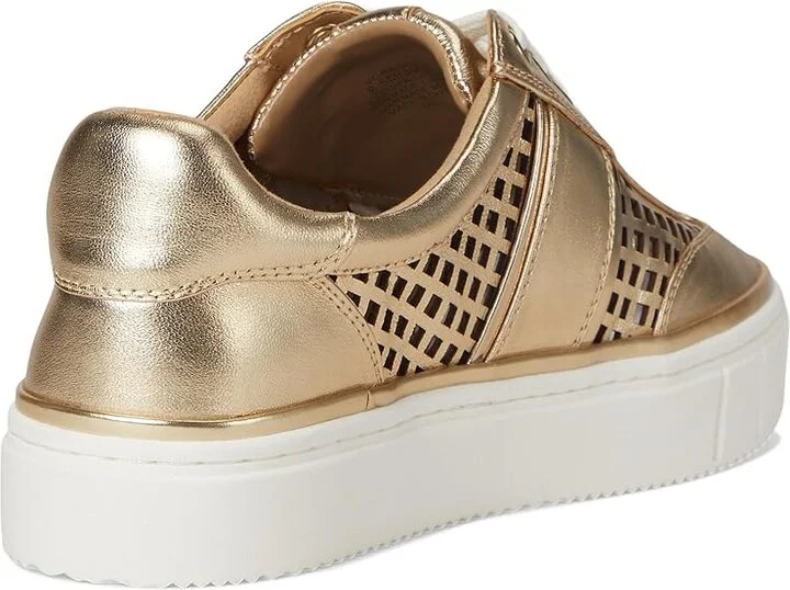Vince Camuto Raiden Cut-out Platform Sneakers Women's Shoes Egyptian Gold : 5 M, Leather - Image 4