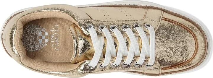 Vince Camuto Randay Platform Sneakers Women's Shoes Egyptian Gold : 7.5 M, Leather/Rubber - Image 2