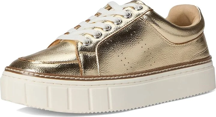 Vince Camuto Randay Platform Sneakers Women's Shoes Egyptian Gold : 7.5 M, Leather/Rubber - Image 5