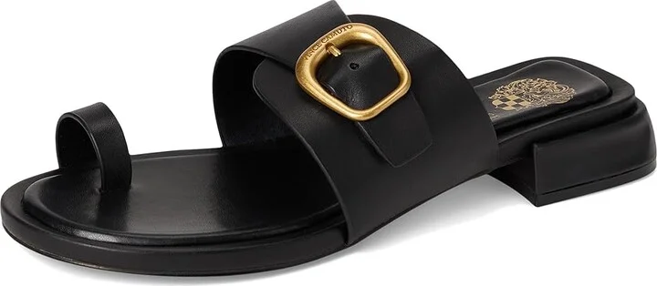 Vince Camuto Ranista Buckle Band Sandals Women's Sandals Black/Natural : 7.5 M, Leather - Image 11