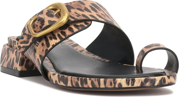 Tan Leopard Print Leather