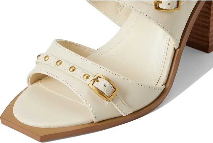 Vince Camuto Ridena Studded Buckle High Heel Sandals Women's Sandals Panna Creme : 10 M, Leather - Image 7