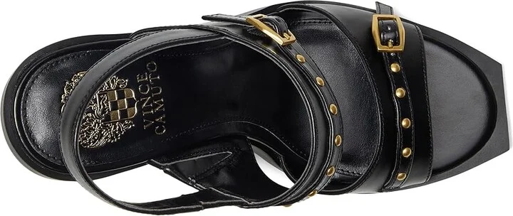 Vince Camuto Ridena Studded Buckle High Heel Sandals Women's Sandals Panna Creme : 10 M, Leather - Image 8
