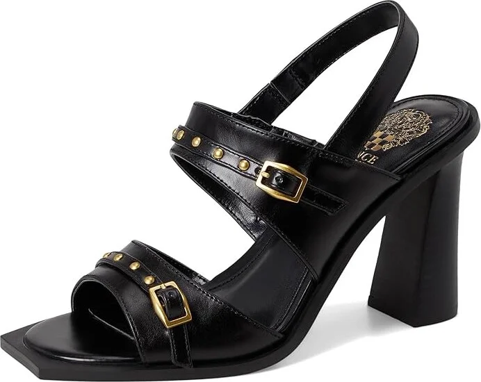 Vince Camuto Ridena Studded Buckle High Heel Sandals Women's Sandals Panna Creme : 10 M, Leather - Image 11