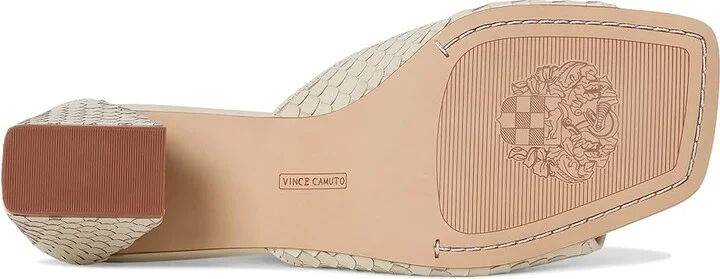 Vince Camuto Sachaa Block Heel Mule Sandal Women's Sandals Panna Creme : 7.5 M, Leather/Rubber - Image 3