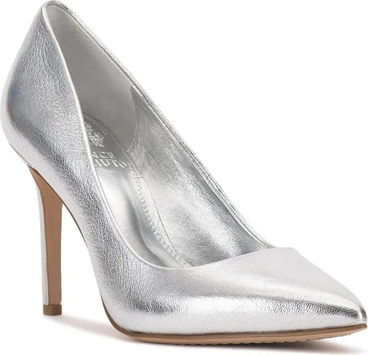 Silver Metallic Leather