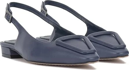 Vince Camuto Savy Women's Flat Shoes Elemental Blue : 12 M, Leather