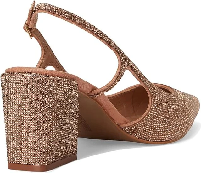 Vince Camuto Sindreea Rhinestone Block Heel Slingback Pump High Women's Heels Blush : 9 M, Rubber/Synthetic - Image 4
