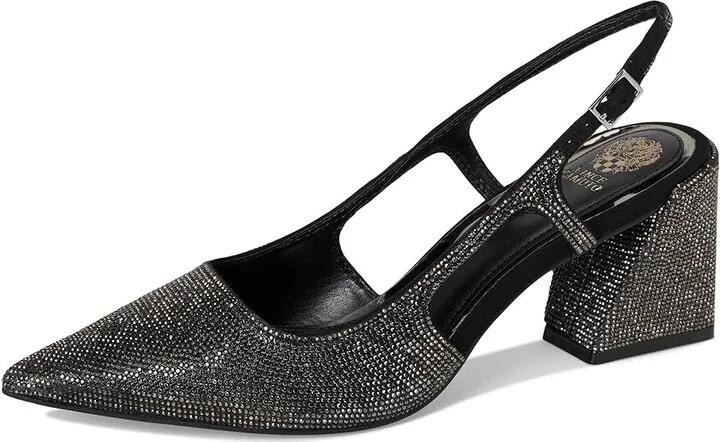 Vince Camuto Sindreea Rhinestone Block Heel Slingback Pump High Women's Heels Blush : 9 M, Rubber/Synthetic - Image 11