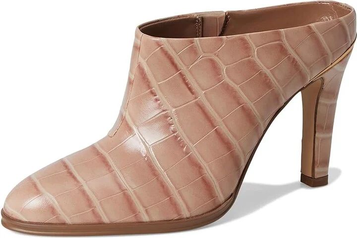 Vince Camuto Solene High Heel Mule Women's Shoes Chai Latte : 11 M, Leather - Image 5
