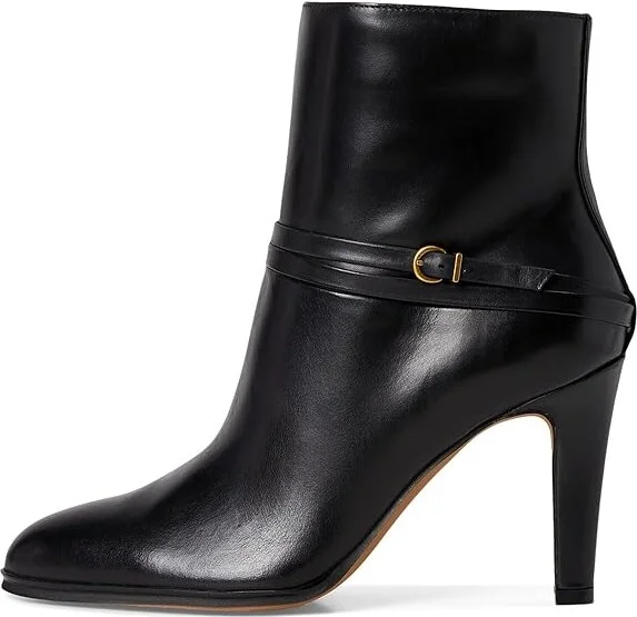 Vince Camuto Sybilla Double Strap High Heel Bootsie Women's Boots Black : 6 M, Leather - Image 6