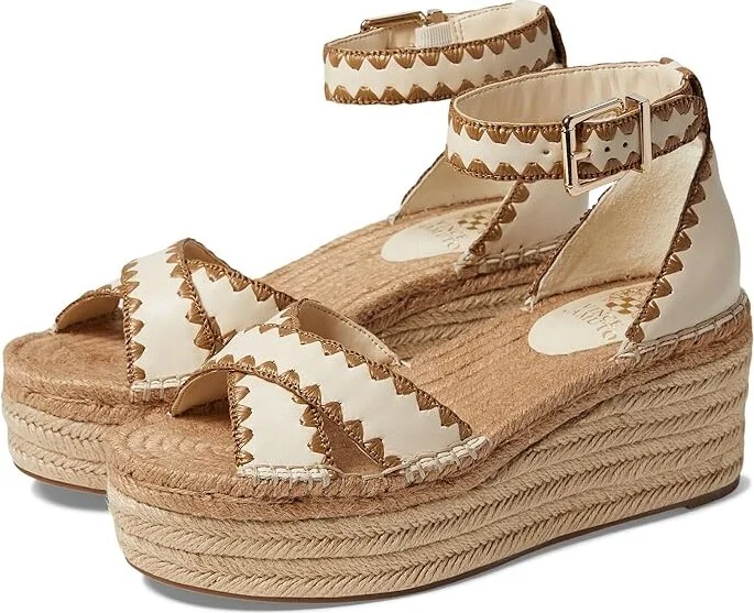 Vince Camuto Treyenn Women's Sandals Creamy White : 11 M, Leather/Rubber/Suede