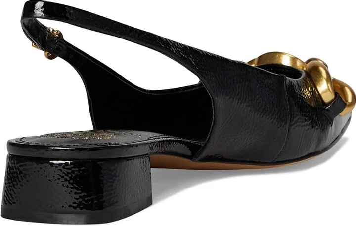 Vince Camuto Valiey Chain Link Slingback Mule Women's Flat Shoes Black : 8 M, Faux Leather - Image 4