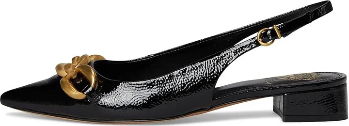 Vince Camuto Valiey Chain Link Slingback Mule Women's Flat Shoes Black : 8 M, Faux Leather - Image 6
