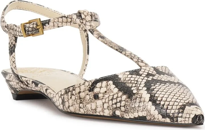 Ivory/Black Snake Print Synthetic