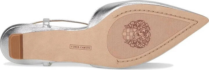 Vince Camuto Varena T-Strap Kitten Heel Pumps Women's Shoes Lux Silver : 6 M, Leather - Image 3